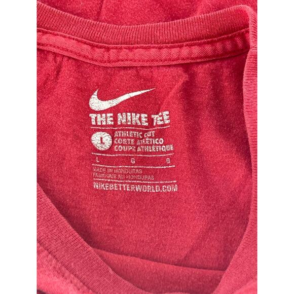 Nike Athletic Cut Red Graphic Texans Short Sleeve The Nike Tee Men's Size Large - Picture 6 of 6